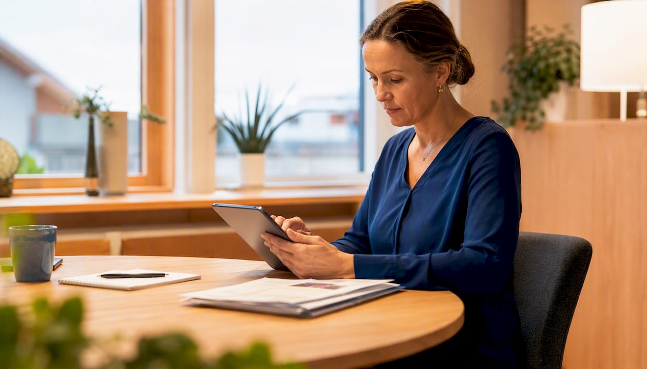 Schweizer Ärztin arbeitet sich mit dem Tablet in neue Aufgaben ein